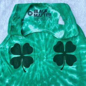 4 for $20. Black Matter Tie dye clover leaves shamrocks on the front size M.
